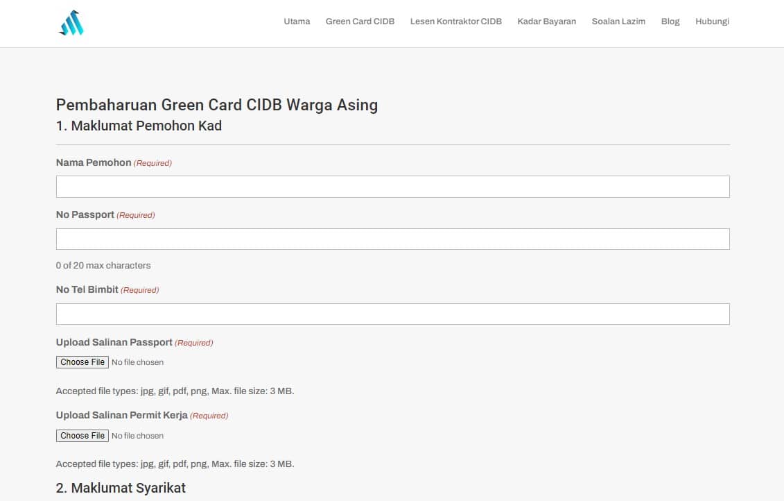 Pembaharuan Green Card CIDB bagi Warga Asing